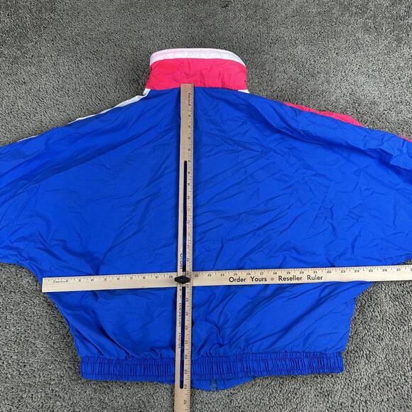 Vintage 12 Hours of Sebring Jacket Mens Large Blue White Racing Windbreaker 90s - Picture 12 of 15